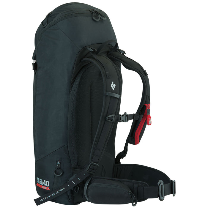 Black Diamond JetForce Saga 40 (M/L) Airbag Pack Black Back View
