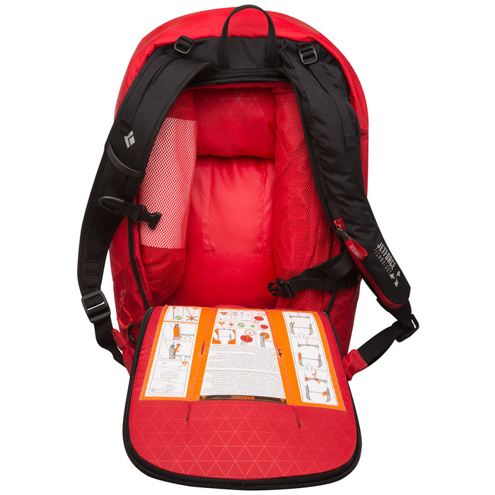 Black Diamond JetForce Halo 28 (M/L) Airbag Pack Fire Red Detail 3 View