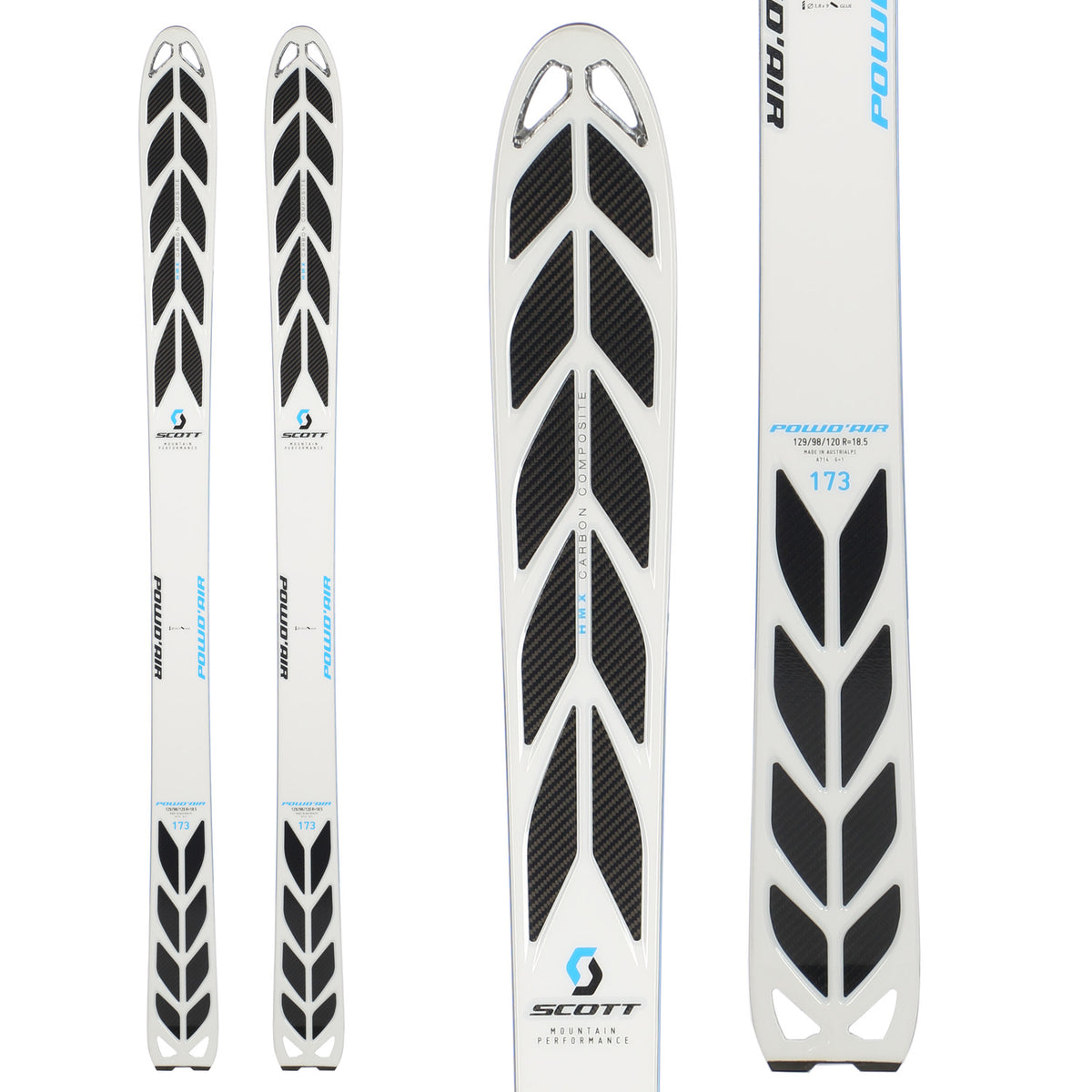 Scott Powd'Air Skis 2013 Front View