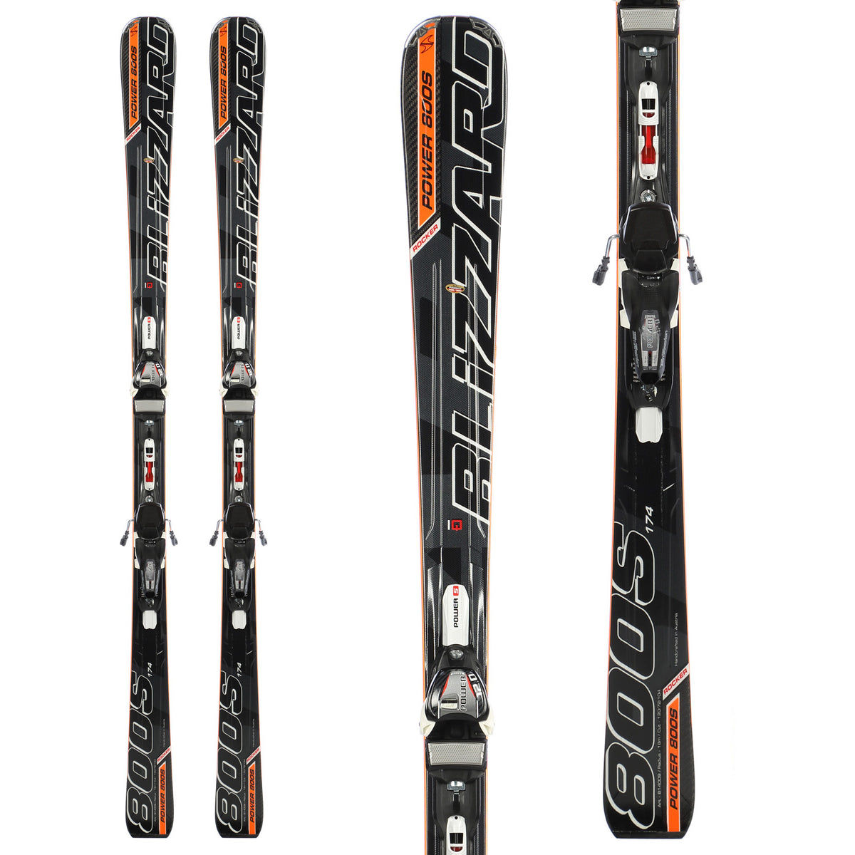 Blizzard Power 800 S Skis + Power 12 Bindings 2014