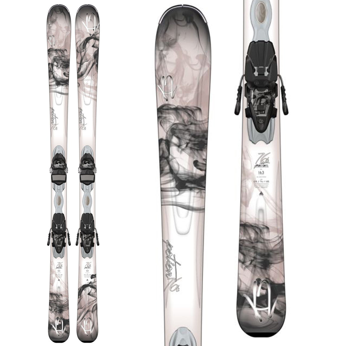 K2 Potion 76 Ti Skis + ER3 10 Bindings - Women's 2015