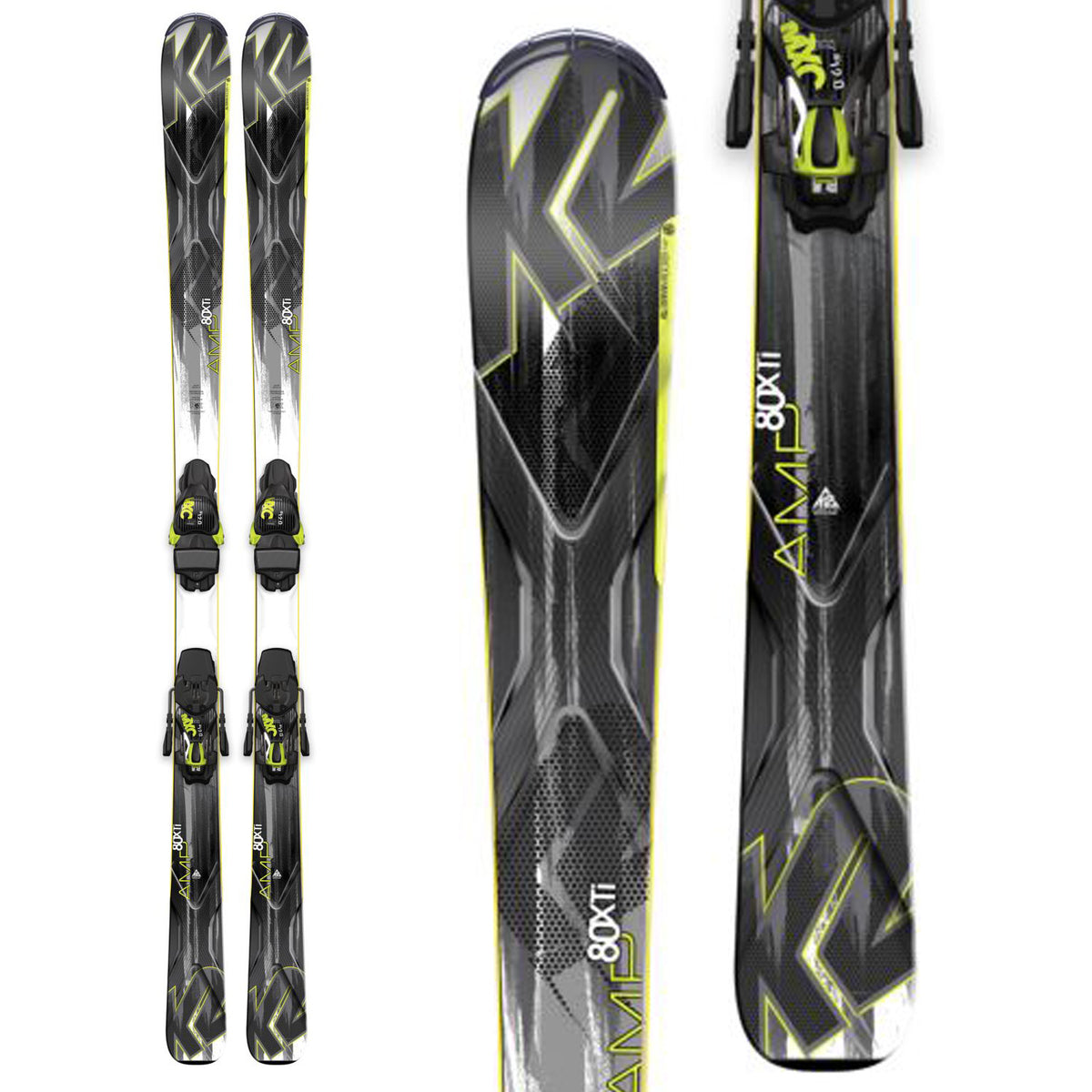 K2 AMP 80XTi Skis + MXC 12 Bindings 2015