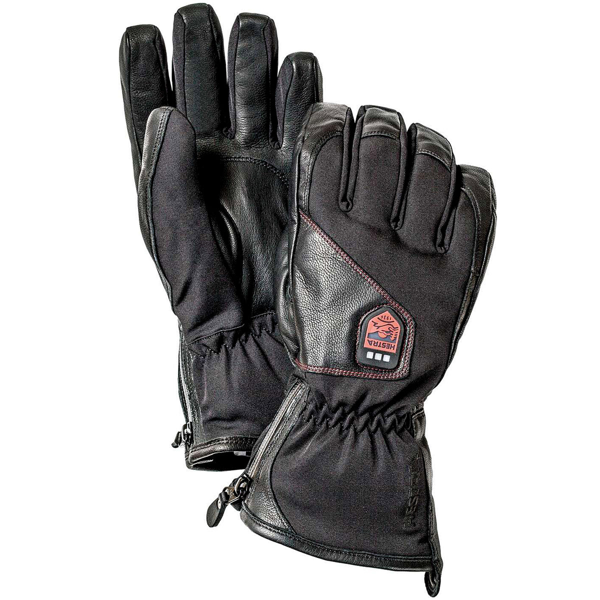 Hestra Power Heater Gloves Black Detail 1 View