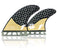 Futures Rasta Honeycomb Quad Fin Set Bamboo/Grey