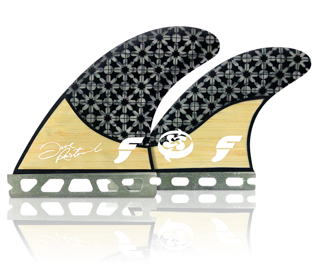 Futures Rasta Honeycomb Quad Fin Set Bamboo/Grey