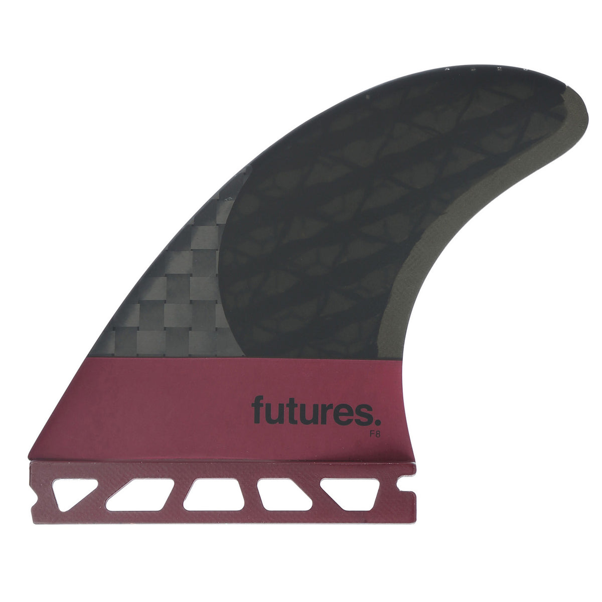 Futures F8 Large Blackstix 3.0 Tri Fin Set Violet/Carbon