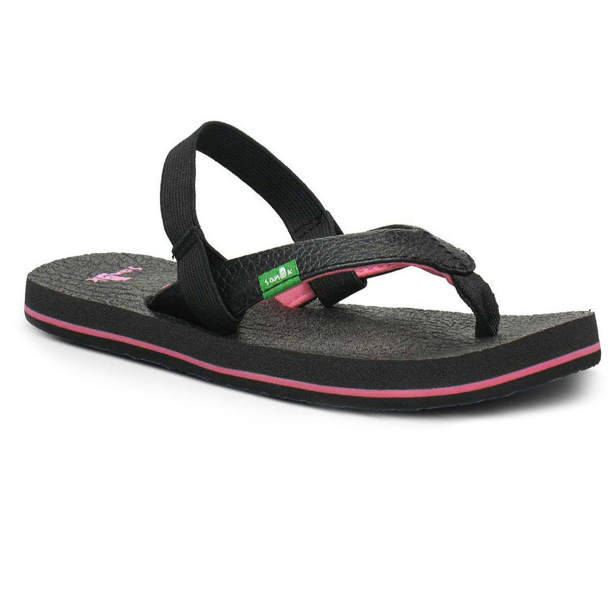 Sanuk Yoga Mat Girls Sandals - Little Girls' Black/Pink