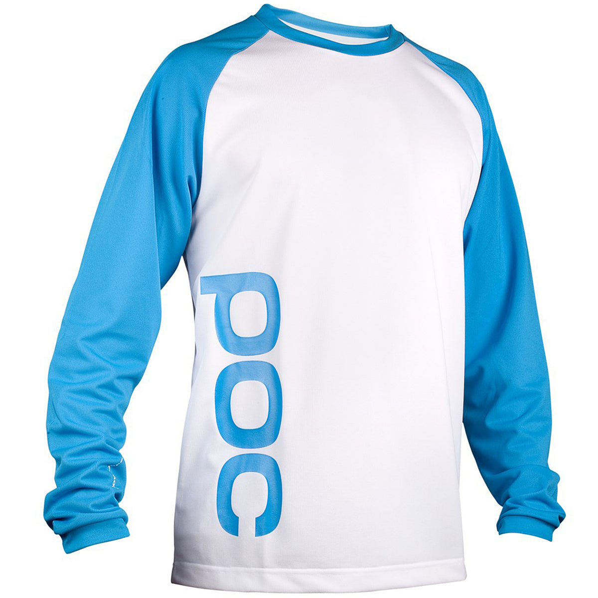 POC Flow Jersey Tungsten Blue/Hydrogen White Front View