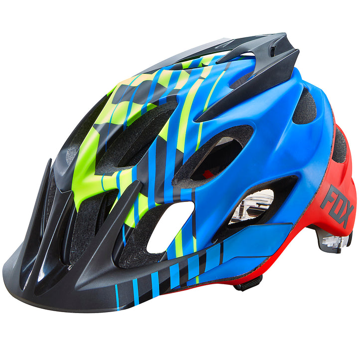 Fox Flux Bike Helmet Savant Blue Detail 1 View