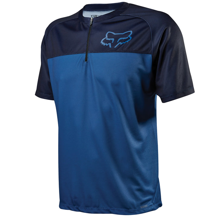 Fox Ranger Short-Sleeve Jersey Blue Front View