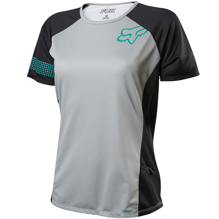Fox Ripley Short-Sleeve Jersey - Women's Light Grey Front View