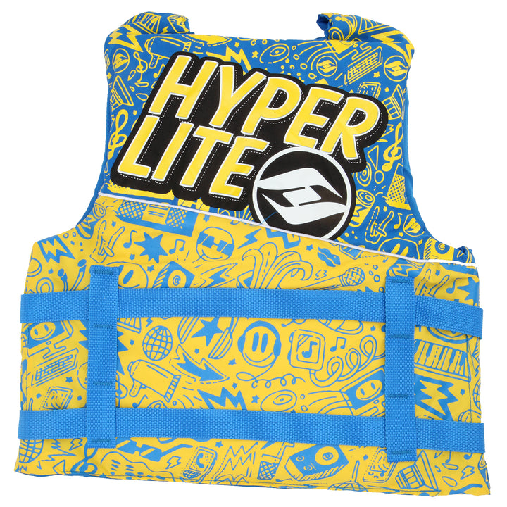 Hyperlite Youth Unite CGA Wakeboard Vest - Little Kids' 2015 Blue/Yellow Back View