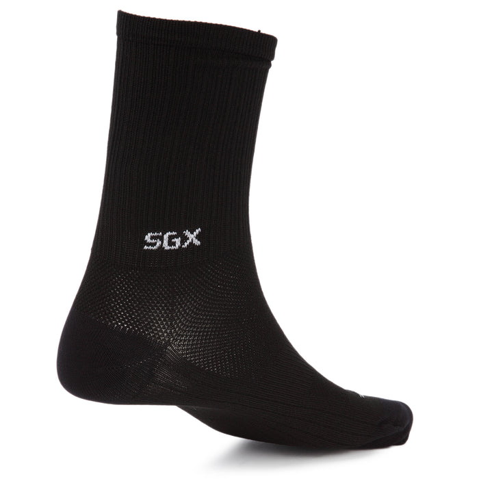 SockGuy SGX6 Black Socks Black Back View