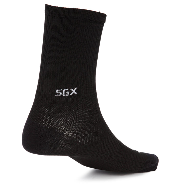 SockGuy SGX6 Black Socks Black Back View