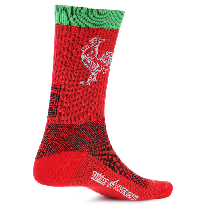 SockGuy Sriracha Socks Sriracha Red Back View