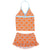 Cabana Life Summer Sky Swimsuit + Terry Cover Up Set (Ages 4-7) - Little Girls' Orange Print