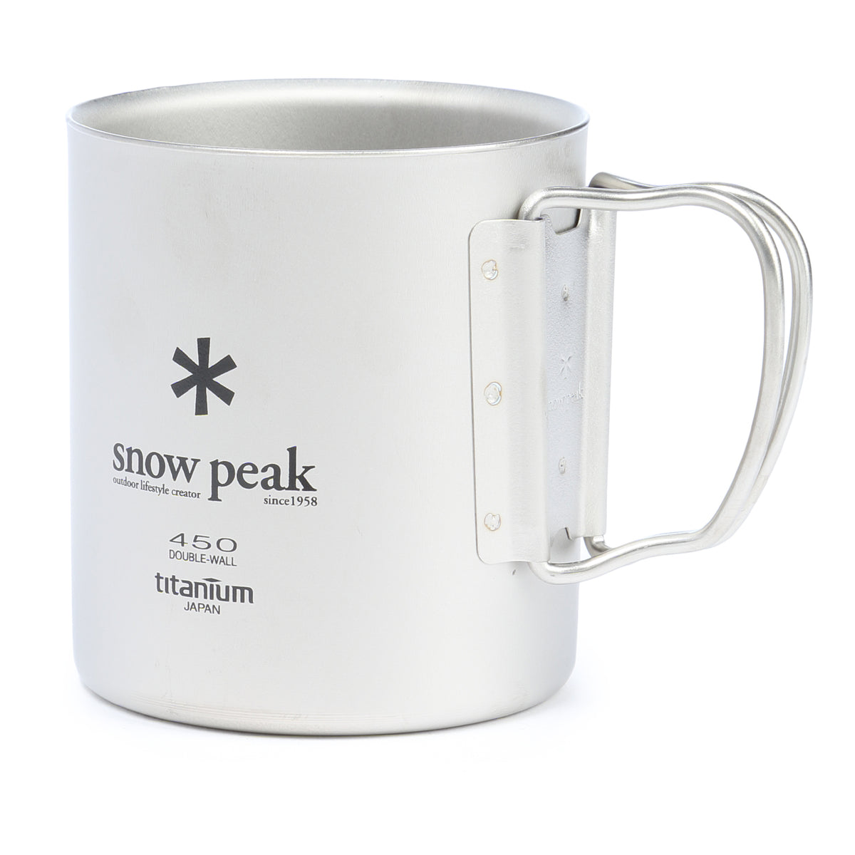 Snow Peak 450ml Titanium Double-Walled Mug Silver