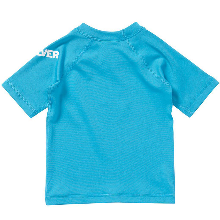 Quiksilver All Time Short-Sleeve Rashguard - Little Boys' Cyan Blue Back View