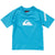 Quiksilver All Time Short-Sleeve Rashguard - Little Boys' Cyan Blue Front View