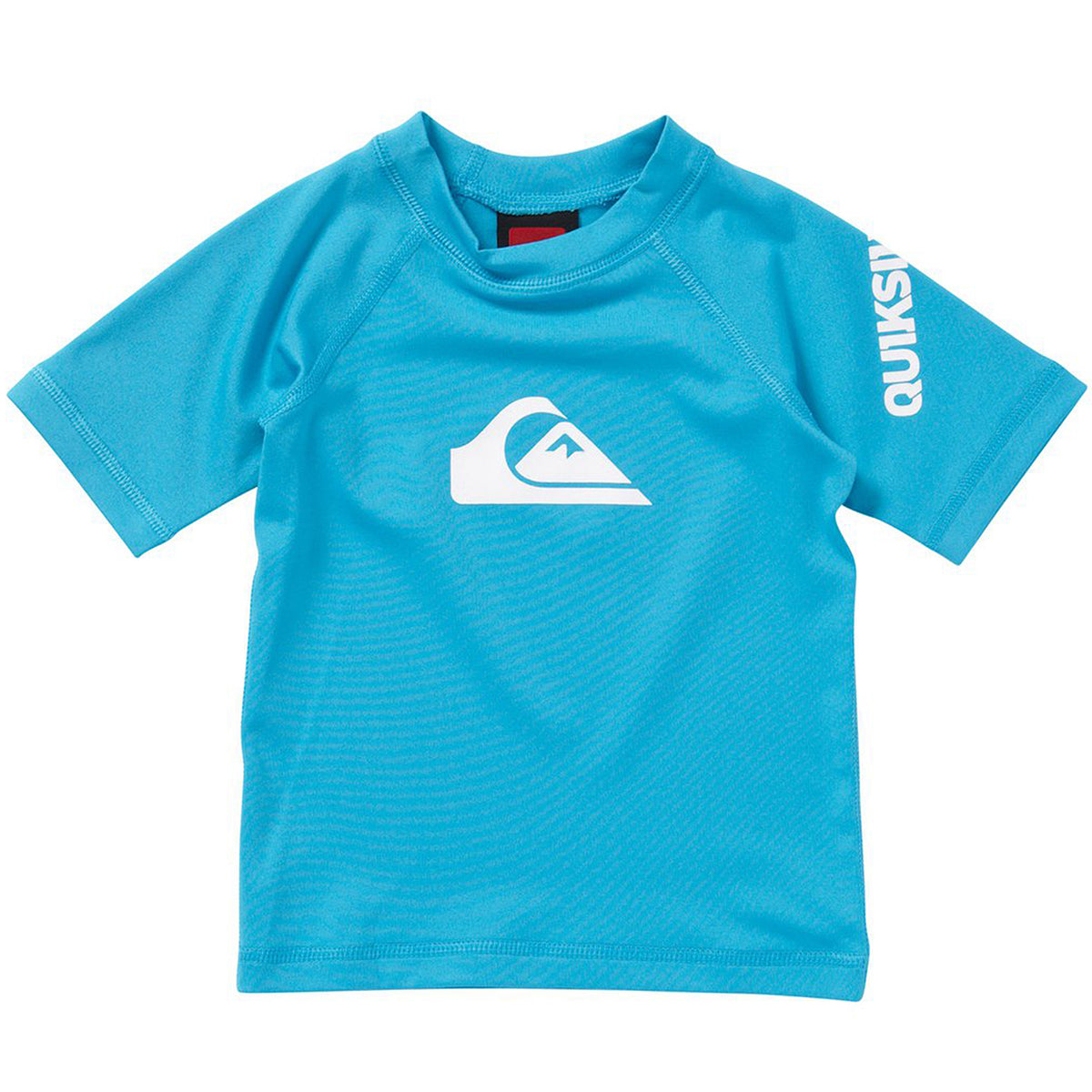 Quiksilver All Time Short-Sleeve Rashguard - Little Boys' Cyan Blue Front View