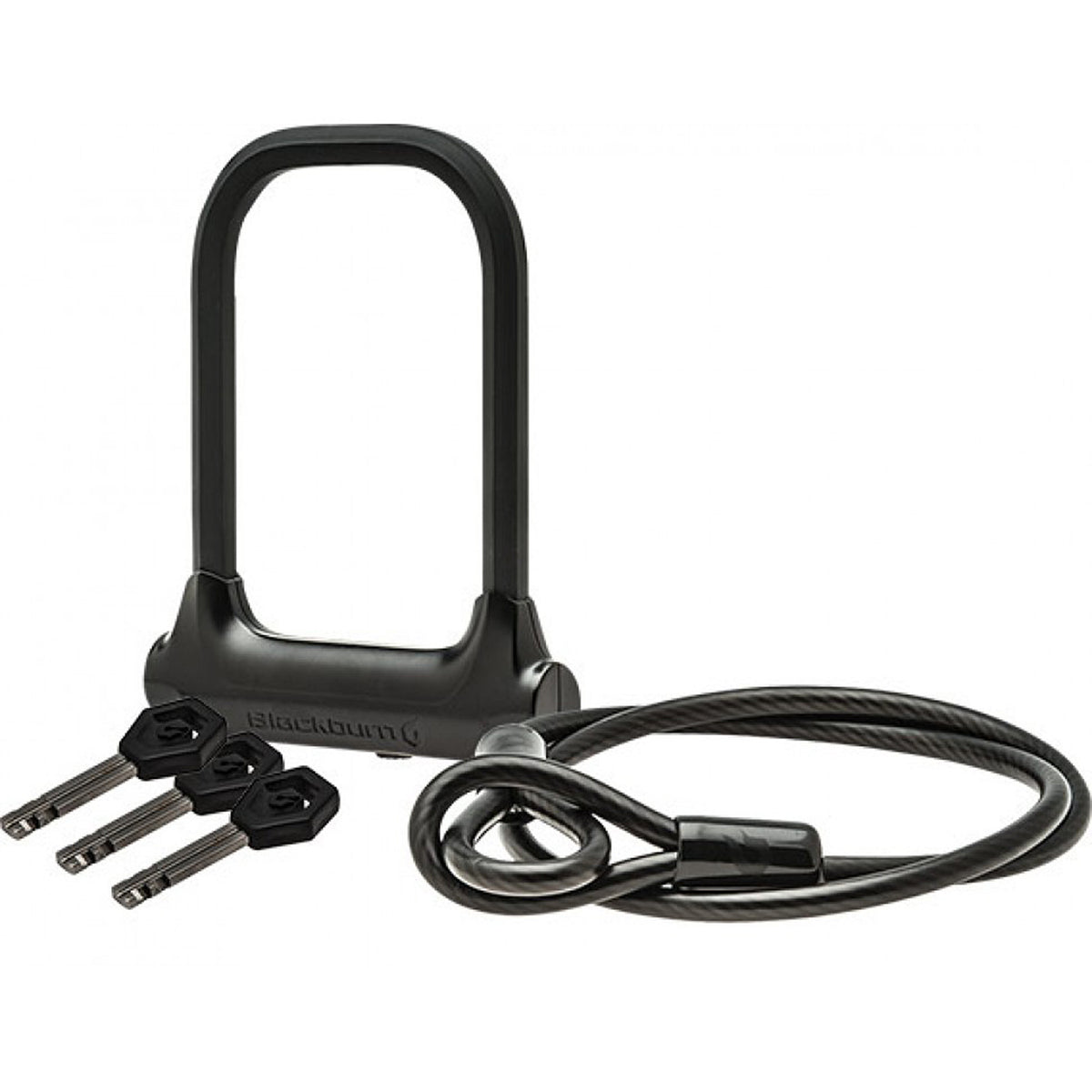 Blackburn Local U Lock Compact & 4' Cable Set Black