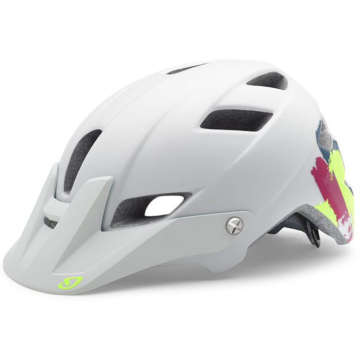 Giro Feather Bike Helmet - Women's Matte White Brush Strokes Detail 1 View
