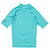 Roxy Whole Hearted Short-Sleeve Rashguard - Little Girls' Turquoise Back View