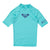 Roxy Whole Hearted Short-Sleeve Rashguard - Little Girls' Turquoise