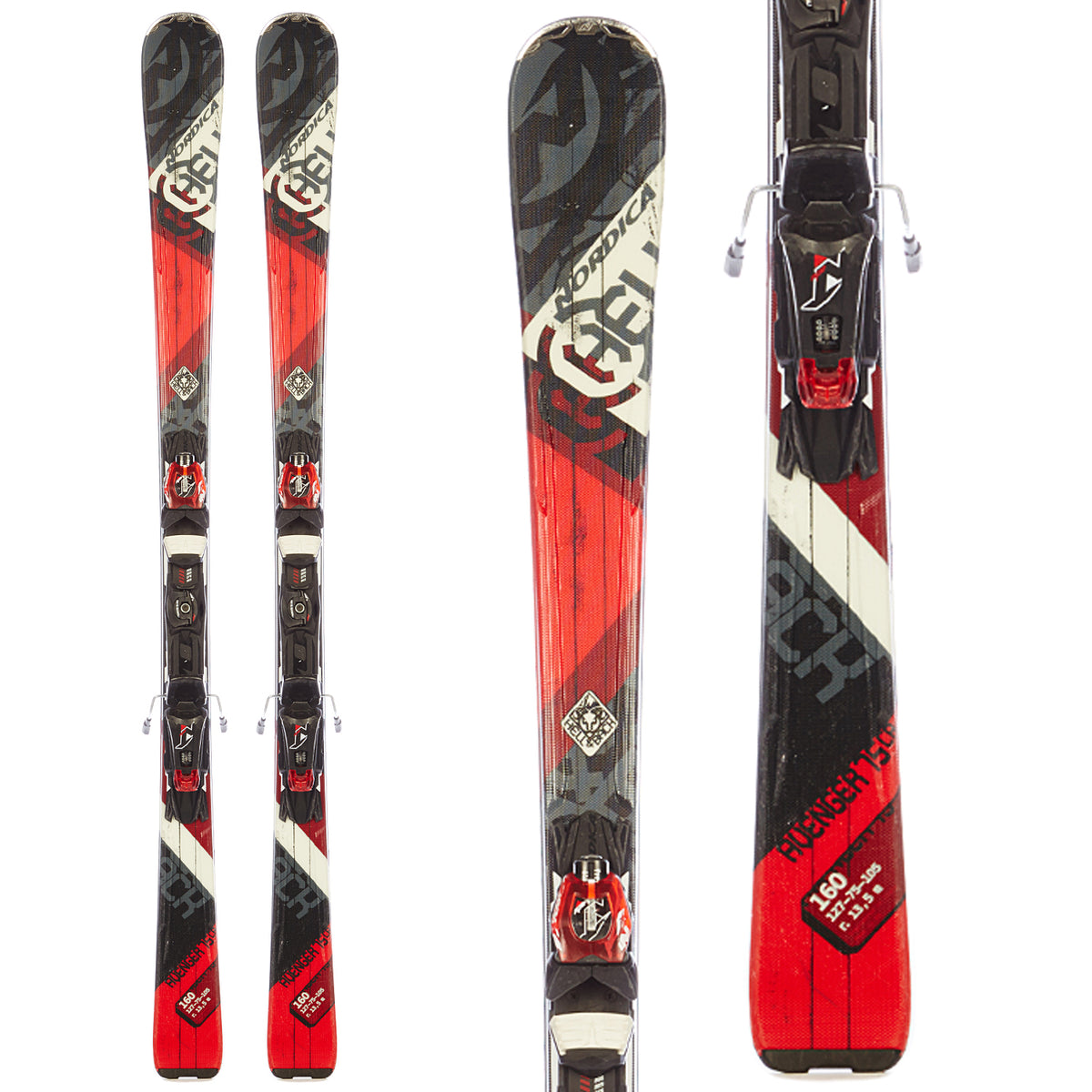 Nordica Avenger 75 EVO Skis + N ADV P.R. Bindings - Used 2014