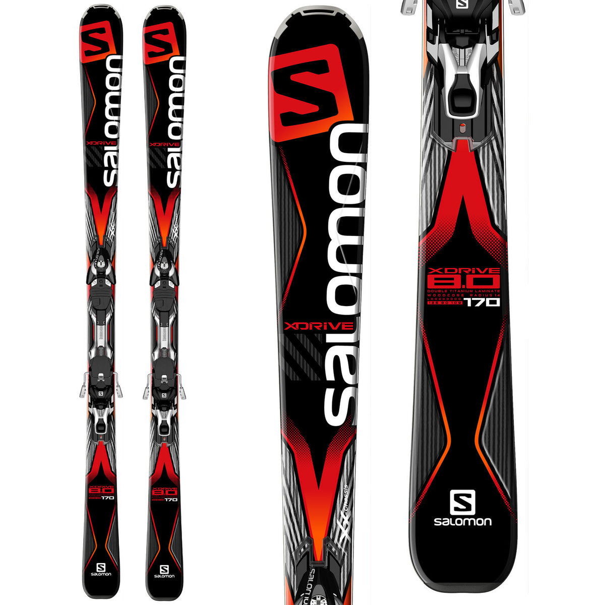 Salomon X-Drive 8.0 Skis + MXT10 Bindings 2016