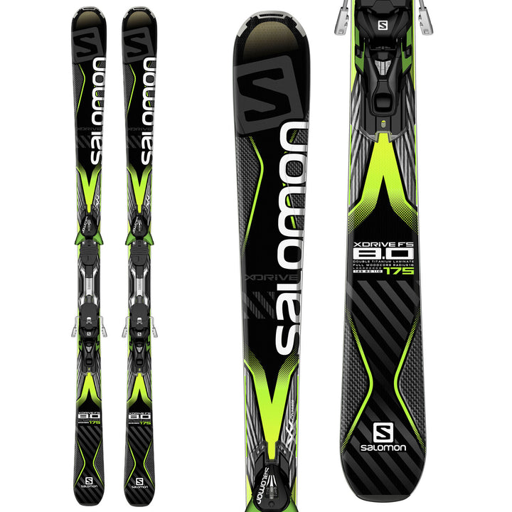 Salomon X-Drive 8.0 FS Skis + MXT12 Bindings 2017 Top View