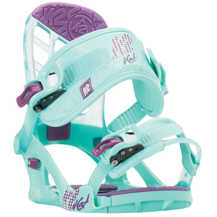 K2 Kat Snowboard Bindings - Girls' 2016 Teal Front View