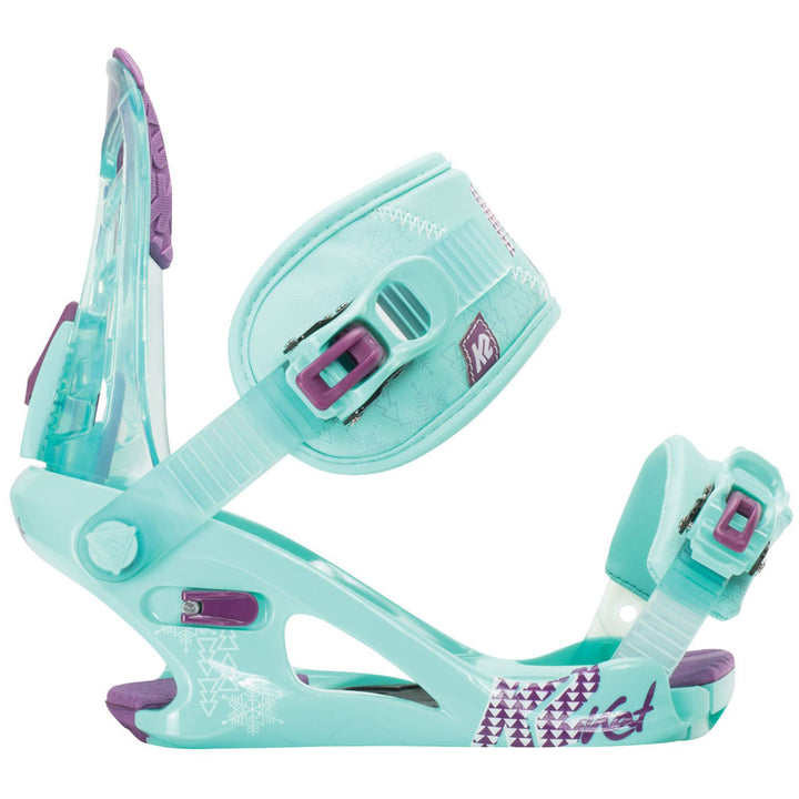 K2 Kat Snowboard Bindings - Girls' 2016 Teal Side View