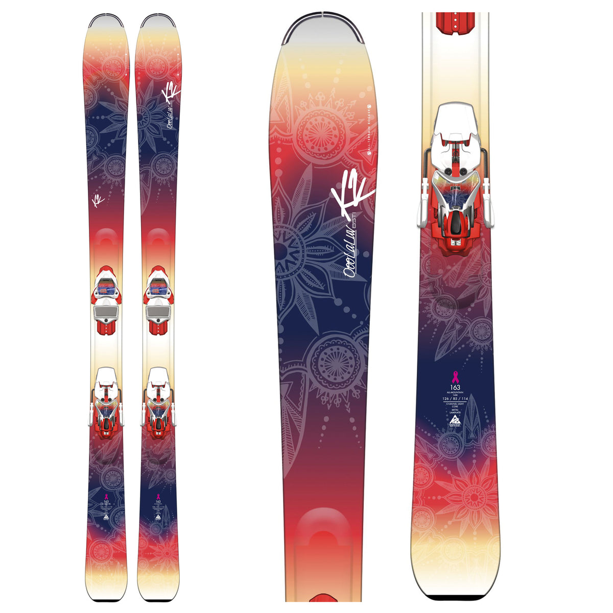 K2 OoolaLUV 85 Ti Skis + ERC 11 Bindings - Women's 2016