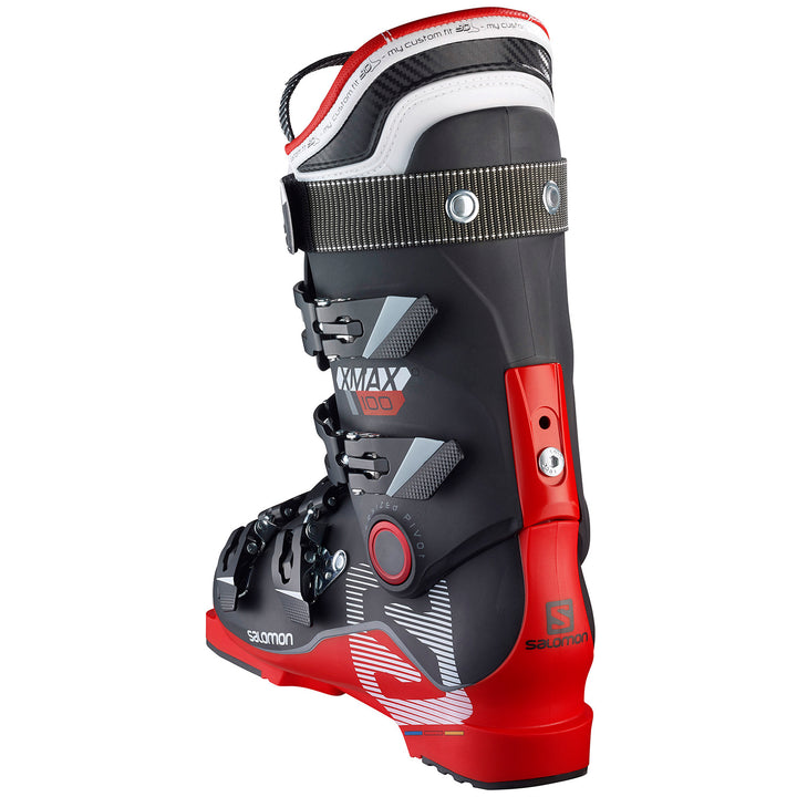 Salomon X Max 100 Ski Boots 2017 Red/Black Detail 2 View