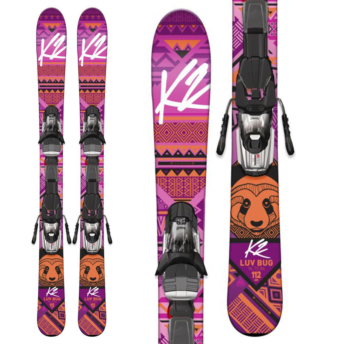 K2 Luv Bug Skis + Fastrak2 4.5 Bindings - Girls' 2017
