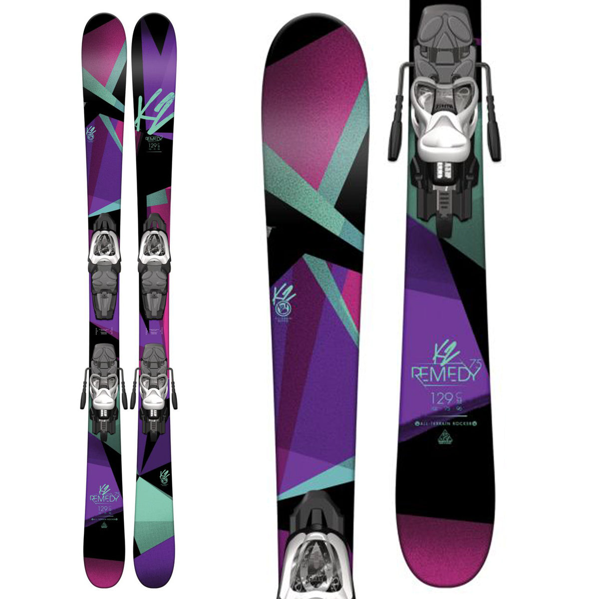 K2 Remedy 75 Jr Skis + Fastrak2 7 Bindings - Girls' 2017