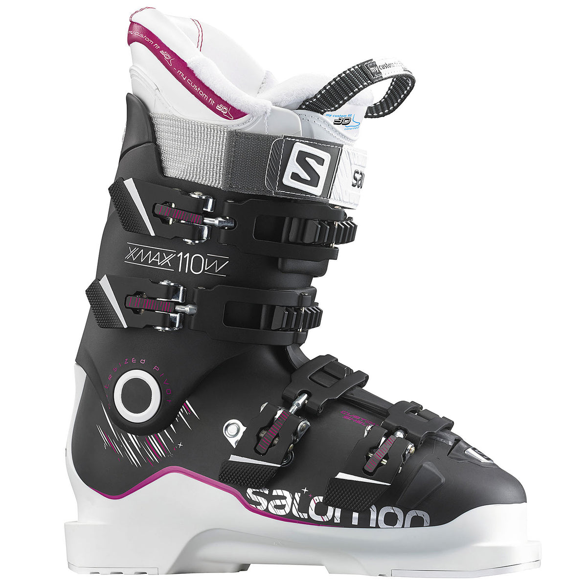 Salomon X Max 110 Ski Boots - Women's 2017 Black/White/Rubine Detail 1 View