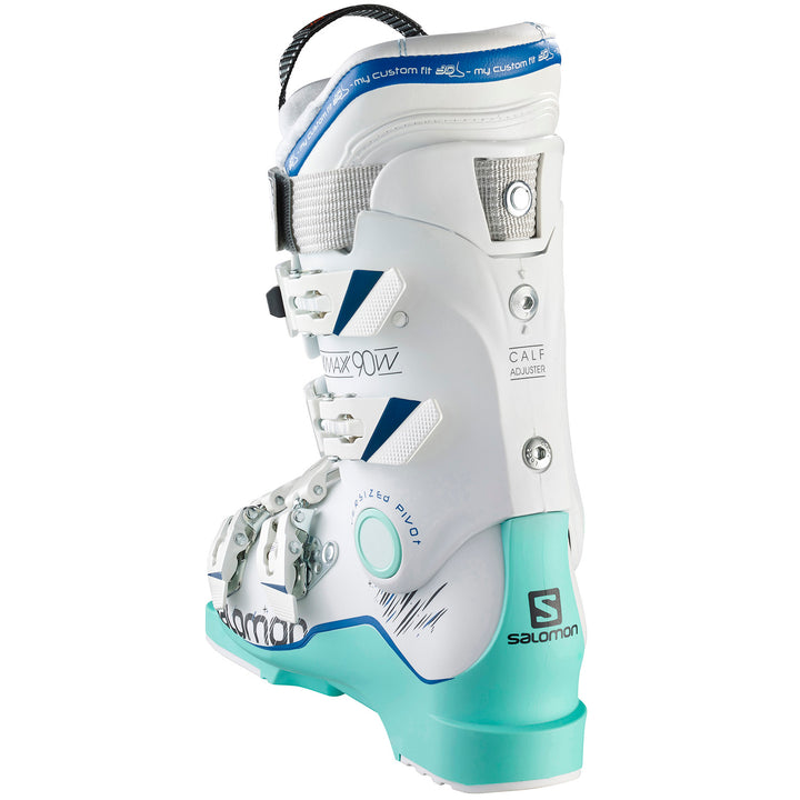Salomon X Max 90 Ski Boots - Women's 2017 Softgreen/White/Black Back View