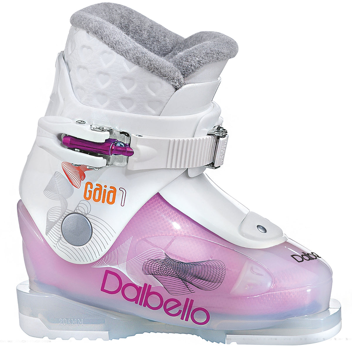 Dalbello Gaia 1 Ski Boots - Little Girls' 2016 Transparent/White Side View