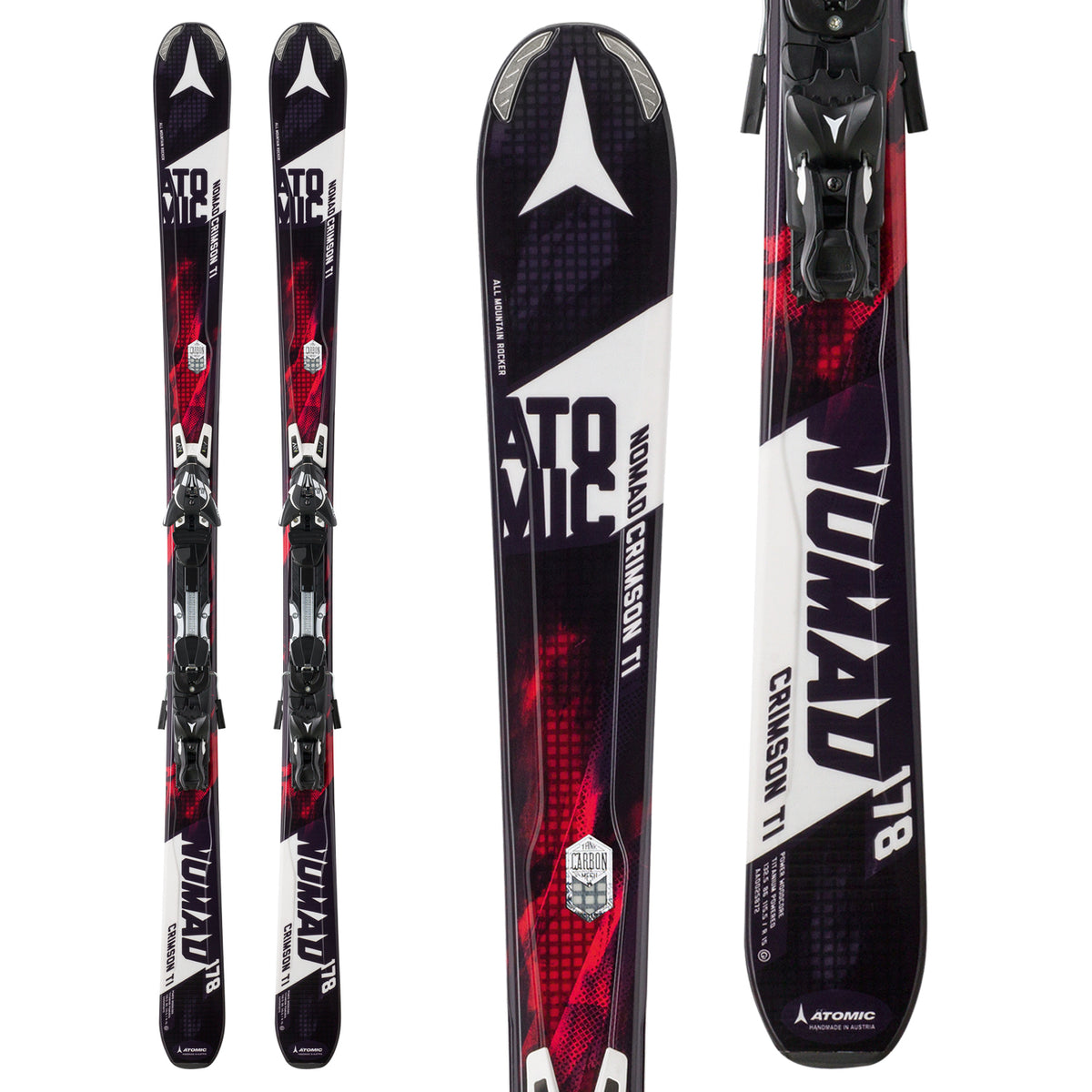 Atomic Nomad Crimson Ti Skis + XTO 12 Bindings 2016 Top View