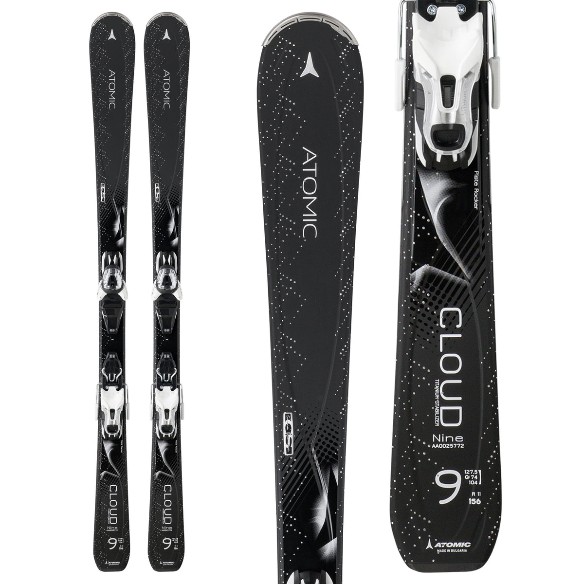 Atomic Cloud Nine Skis + Lithium 10 Bindings - Women's 2017 Top View