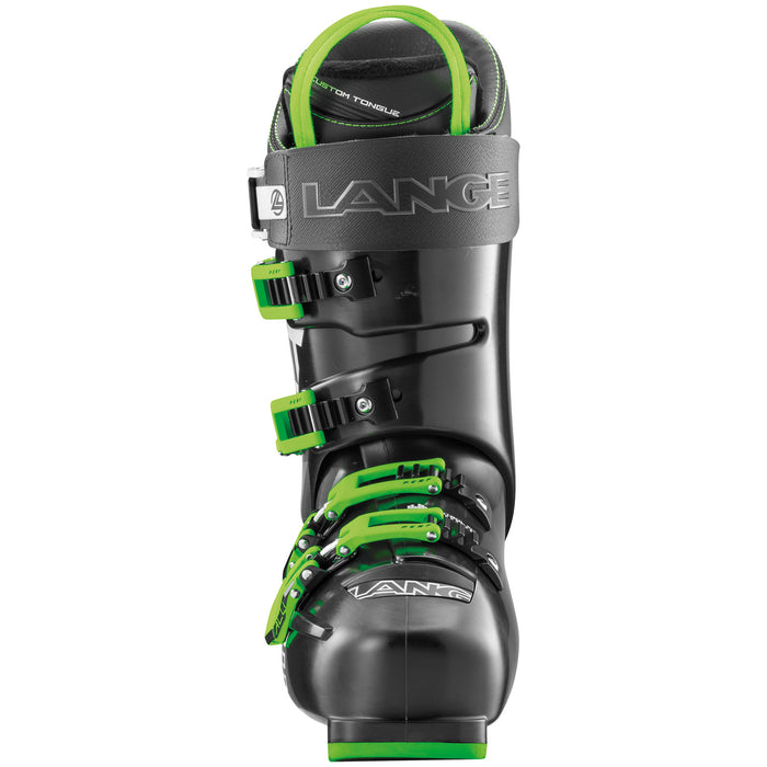 Lange RX 130 LV Ski Boots 2017 Black/Green Top View