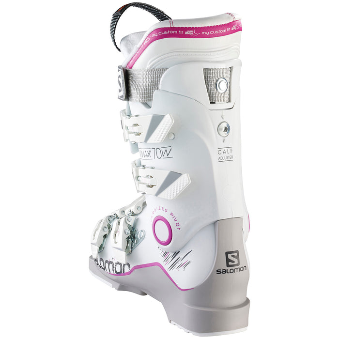 Salomon X Max 70 Ski Boots - Women's 2017 Grey/White/Pink Back View