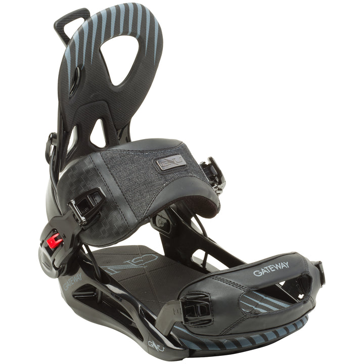 GNU Gateway Snowboard Bindings 2016 Black Side View