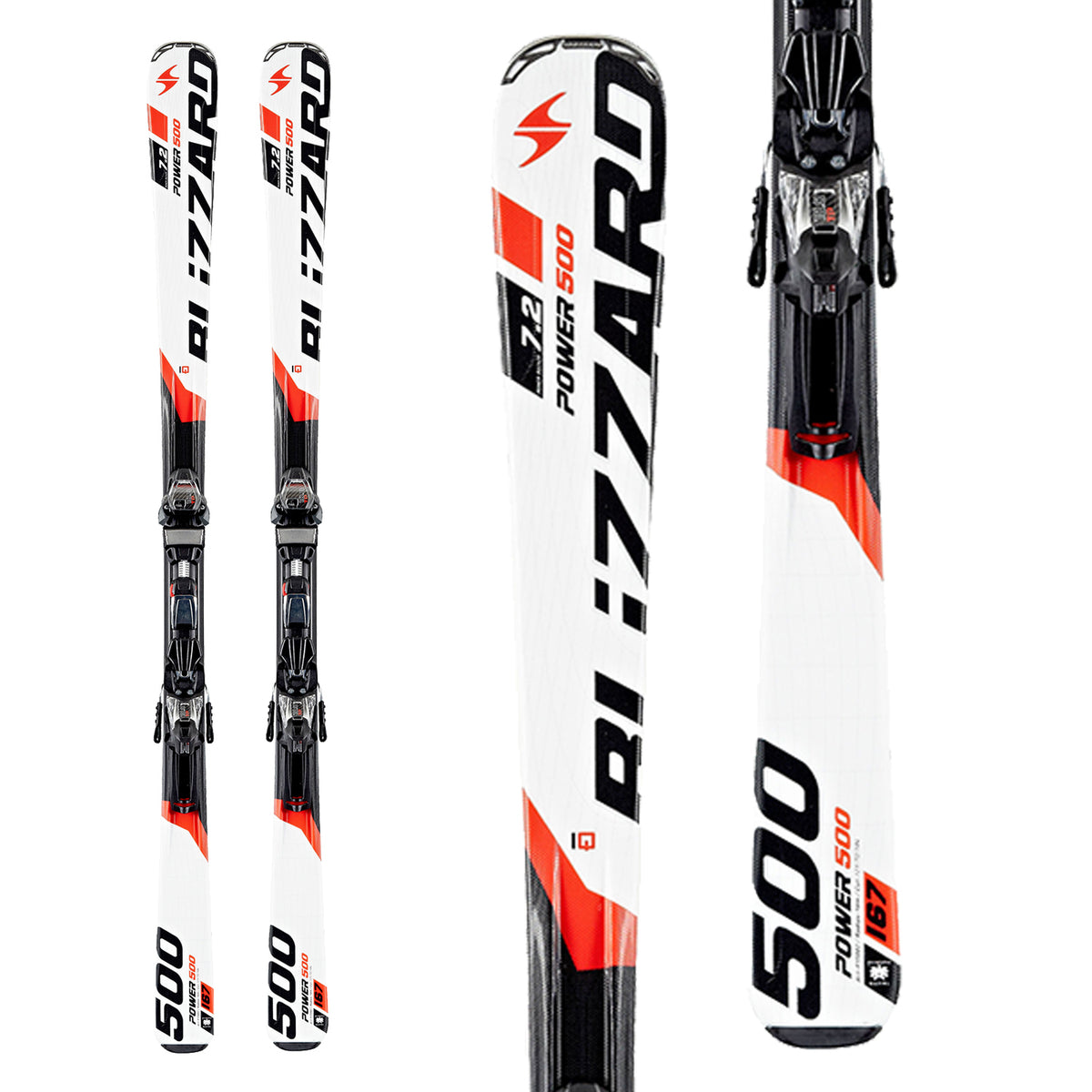 Blizzard Power 500 IQ Skis + TP 10 CM2 Bindings 2015