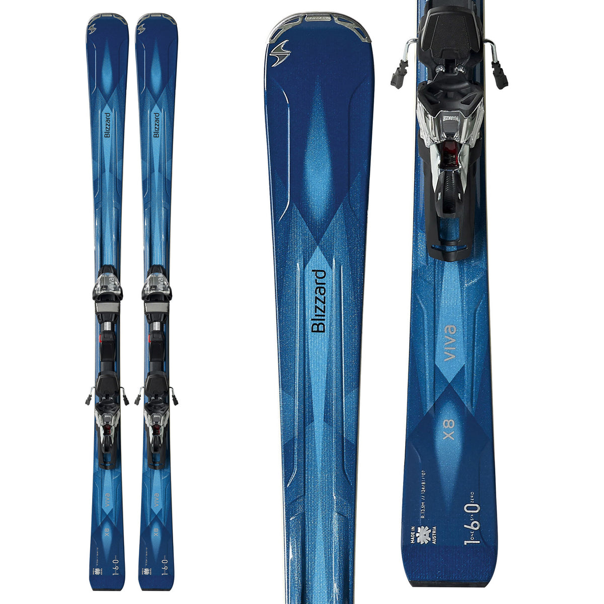 Blizzard Viva X8 Skis + IQ-TCX12 CM2 Bindings - Women's 2016