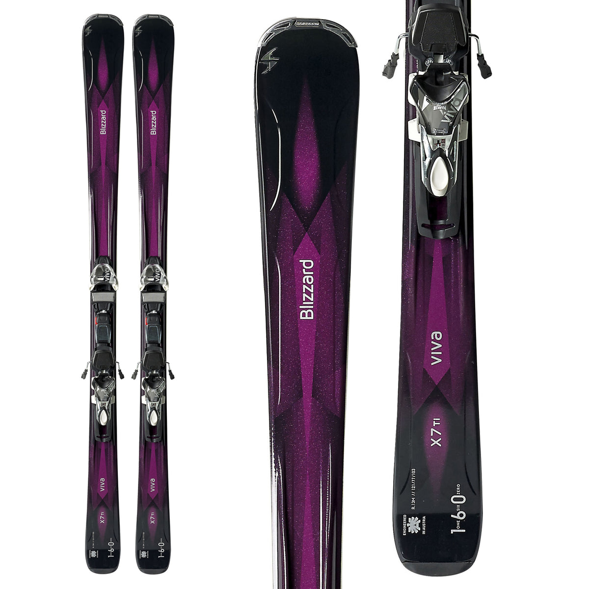 Blizzard Viva X7 Ti Skis + IQ-TCX12 CM2 Bindings - Women's 2016
