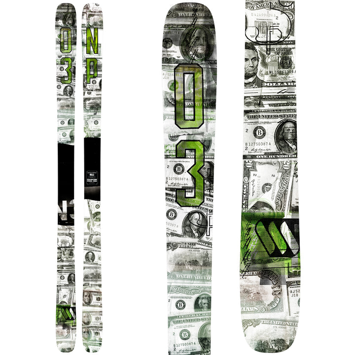 ON3P Filthy Rich Skis 2016 Top View