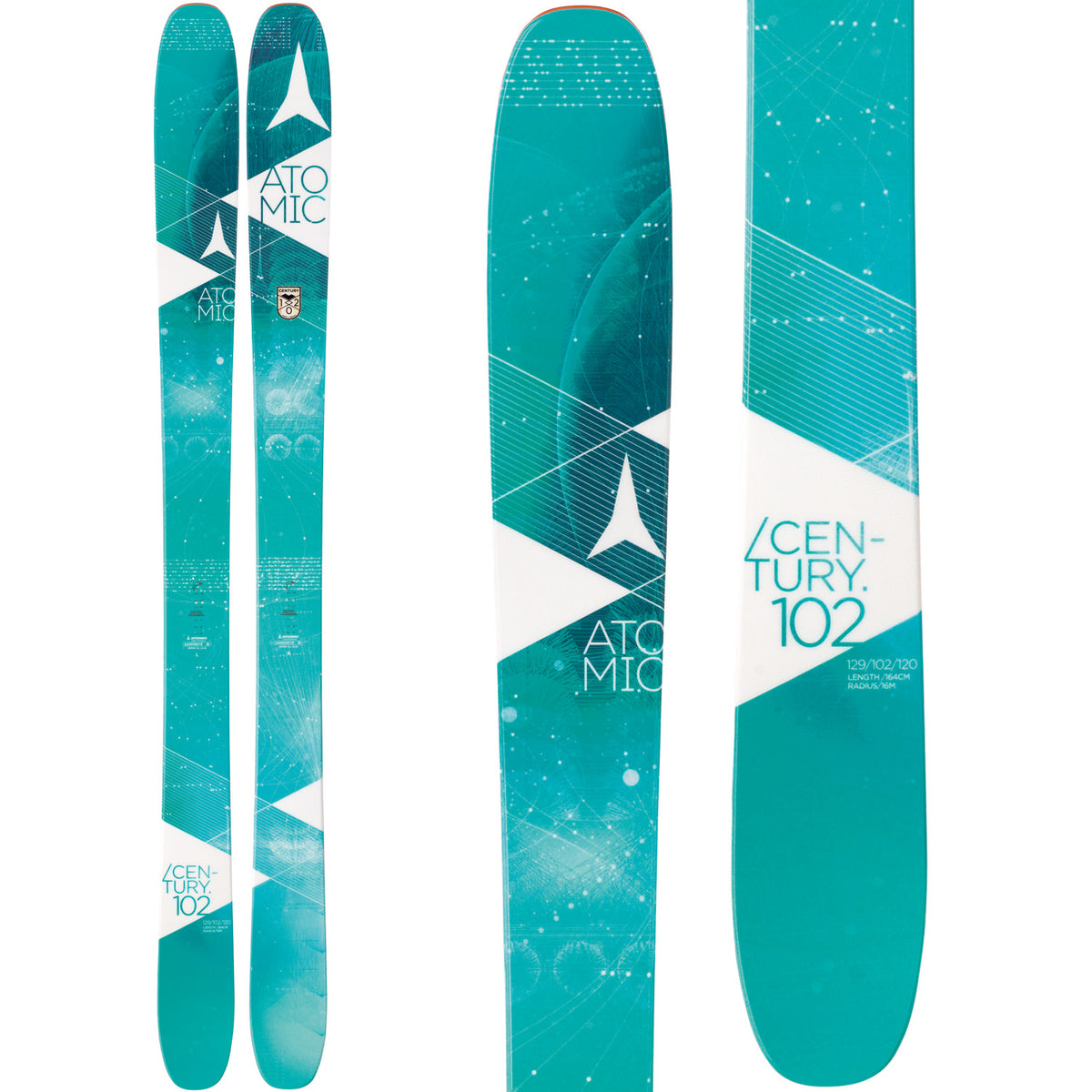 Atomic Century 102 Skis - Women's 2016 Top View
